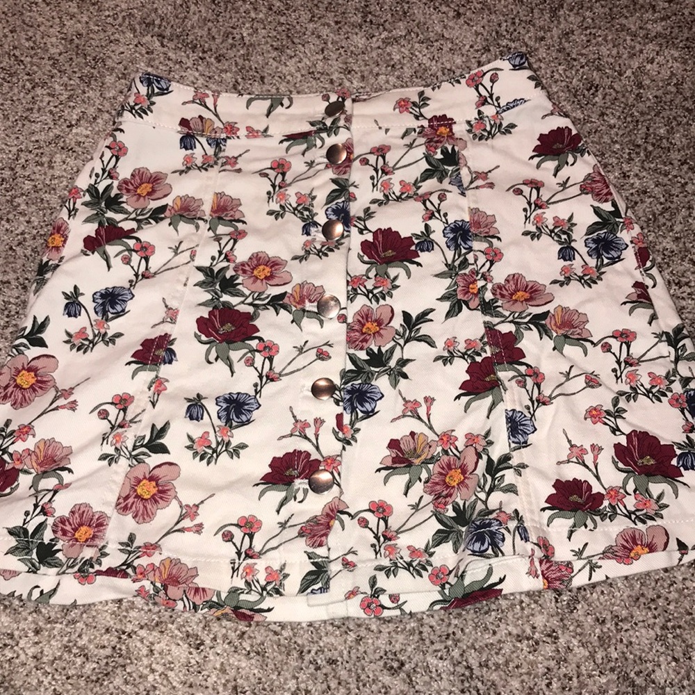 H&M Flower Print Skirt